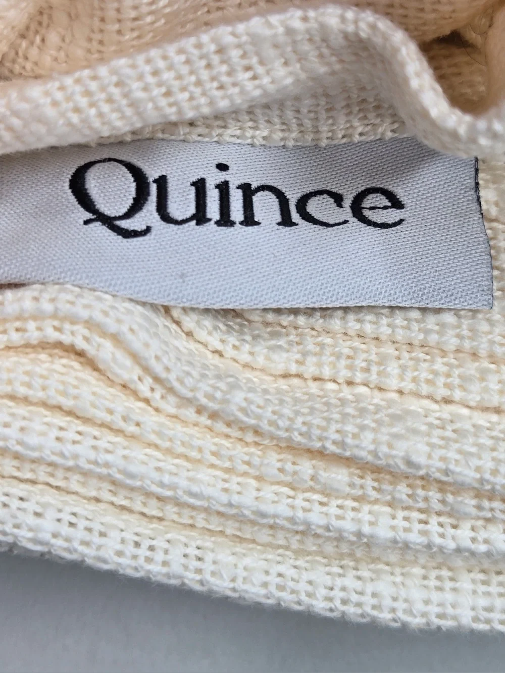 NWT QUINCE Set Of 2 48x96 Cotton Sheer Curtains Ivory 0766